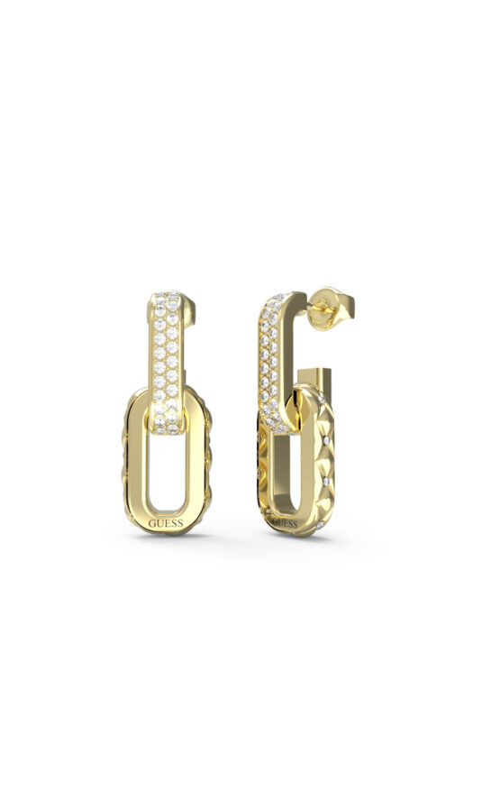 GUESS STEEL STYLISH GUESS JUBE04582JWYGT/U Σκουλαρίκια Χρυσά Με Πέτρες