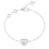 GUESS STEEL TILL MORNING JUBB05550JWRHL Βραχιόλι Ασημένιο Με Καρδιά