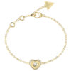 GUESS STEEL TILL MORNING JUBB05550JWYGL Βραχιόλι Χρυσό Με Καρδιά