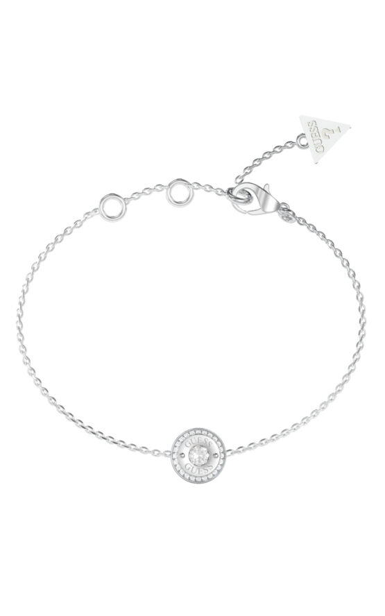 GUESS STEEL TILL MORNING JUBB05555JWRHL Βραχιόλι Ασημένιο Με Σχέδιο Με Πέτρες