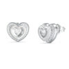 GUESS STEEL TILL MORNING JUBE05551JWRHT/U Σκουλαρίκια Ασημένιες Καρδιές Με Πέτρες