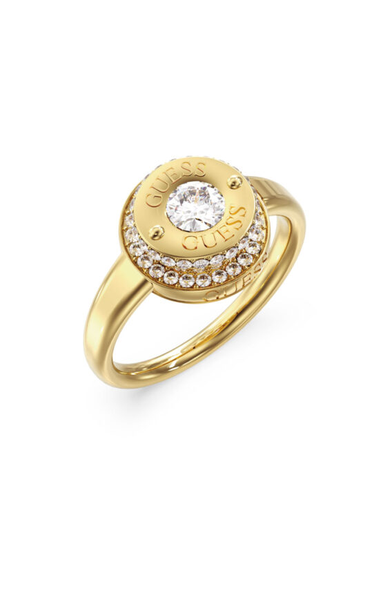 GUESS STEEL TILL MORNING JUBR05556JWYG54 Δαχτυλίδι Χρυσό Με Πέτρες