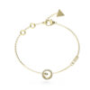 GUESS STEEL TINY DANCER JUBB04656JWYGL Βραχιόλι Χρυσό Με Σχέδιο Με Πέτρες Και Λογότυπο