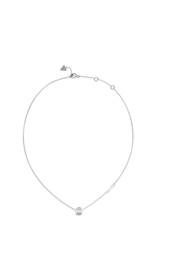 GUESS STEEL TINY DANCER JUBN04652JWRHT/U Κολιέ Ασημένιο Με Σχέδιο Με Πέτρες