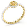 GUESS STEEL TINY PEARLY JUBR05522JWYG58 Δαχτυλίδι Χρυσό Με Πέρλες Και Λογότυπο