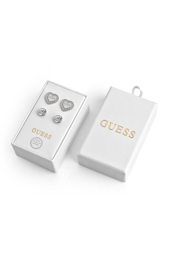 GUESS STEEL TOC JUBS01802JWRHT/U Κουτάκι Με Δύο Ζευγάρια Ασημένια Σκουλαρίκια