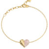 GUESS STEEL TRUE COLORS JUBB06418JWYGRSL Βραχιόλι Χρυσό Με Δίχρωμη Καρδιά