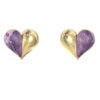 GUESS STEEL TRUE COLORS JUBE06417JWYGAMT/U Σκουλαρίκια Δίχρωμες Καρδιές
