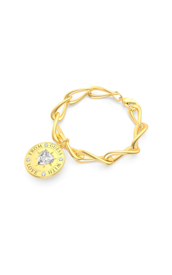 GUESS STEEL UBB70004-S Χρυσό Βραχιόλι Με Μεγάλη Αλυσίδα