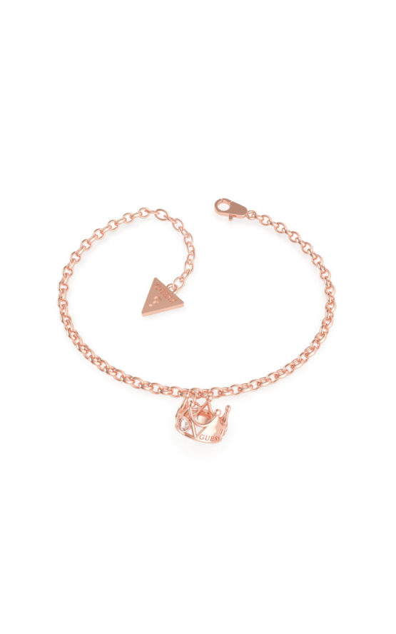 GUESS STEEL UBB79014-S Ροζ Χρυσό Βραχιόλι Με Κορώνα