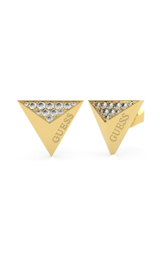 GUESS STEEL UBE70149 Χρυσά Σκουλαρίκια Τρίγωνα