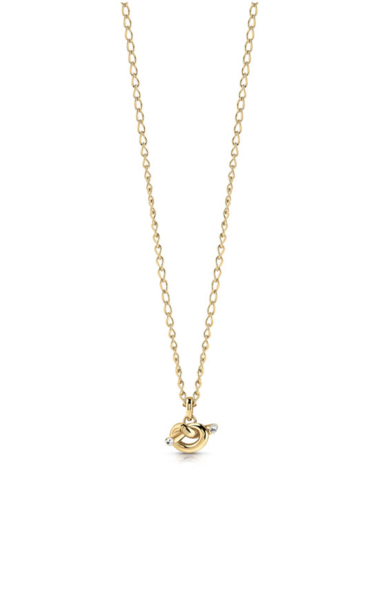 GUESS STEEL UBN29019 Χρυσό Κολιέ Με Μικρό Κόμπο