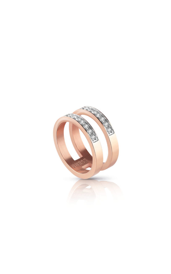 GUESS STEEL UBR78008-54 Ροζ Χρυσό Δίβερο Δαχτυλίδι