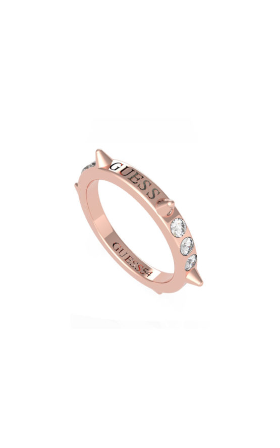 GUESS STEEL UBR79033-54 Ροζ Χρυσό Δαχτυλίδι Με Καρφάκια