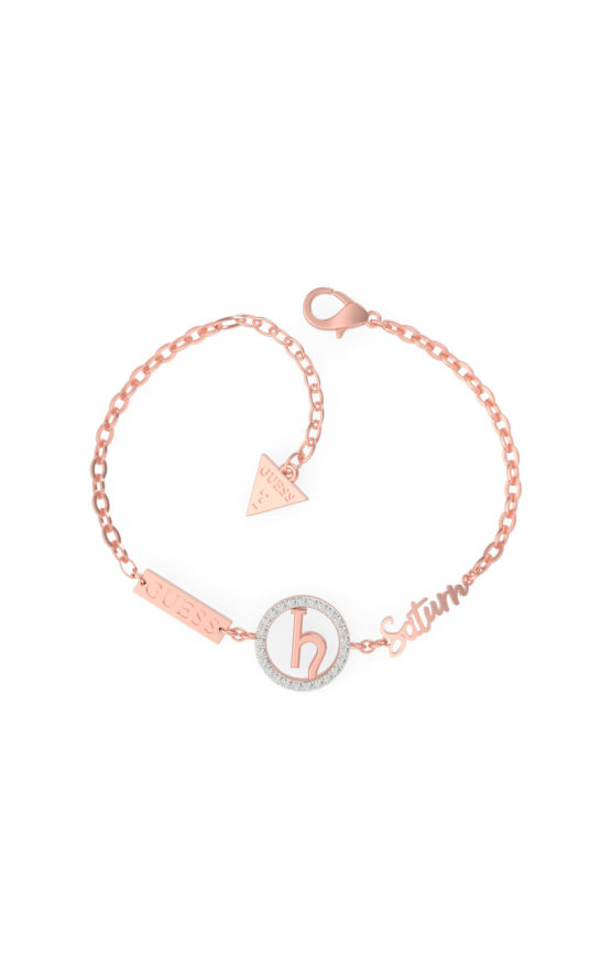 GUESS STEEL UBS29032-S Ροζ Χρυσό Βραχιόλι Saturn