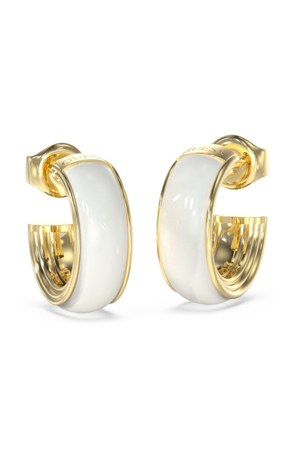 GUESS STEEL VIVA SOLEIL JUBE06155JWYGWHT/U Κρίκοι Δίχρωμοι