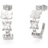 GUESS STEEL WILD FLOWER JUBE05505JWRHT/U Κρίκοι Ασημένιοι Με Πέτρες