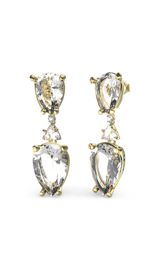 GUESS STEEL WONDERLIGHTS JUBE04402JWYGT/U Σκουλαρίκια Χρυσά Με Πέτρες