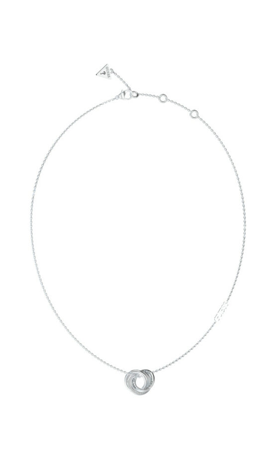 GUESS STEEL PERFECT JUBN04062JWRHT/U Ασημένιο Κολιέ Με Κρικάκια