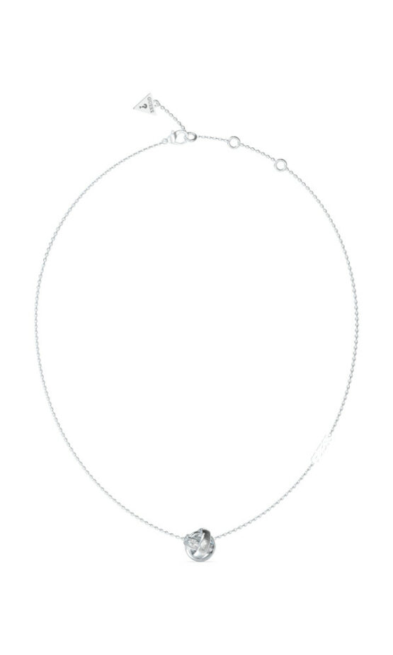 GUESS STEEL PERFECT JUBN04068JWRHT/U Ασημένιο Κολιέ Με Κρικάκια