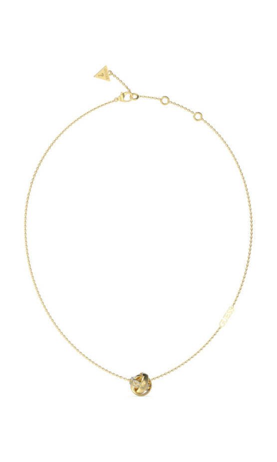 GUESS STEEL PERFECT JUBN04068JWYGT/U Χρυσό Κολιέ Με Κρικάκια