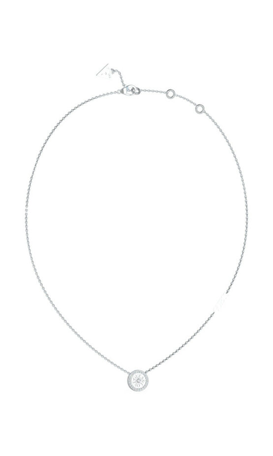 GUESS STEEL LOVE GUESS JUBN04080JWRHT/U Ασημένιο Κολιέ Με Σχέδιο Με Λογότυπο