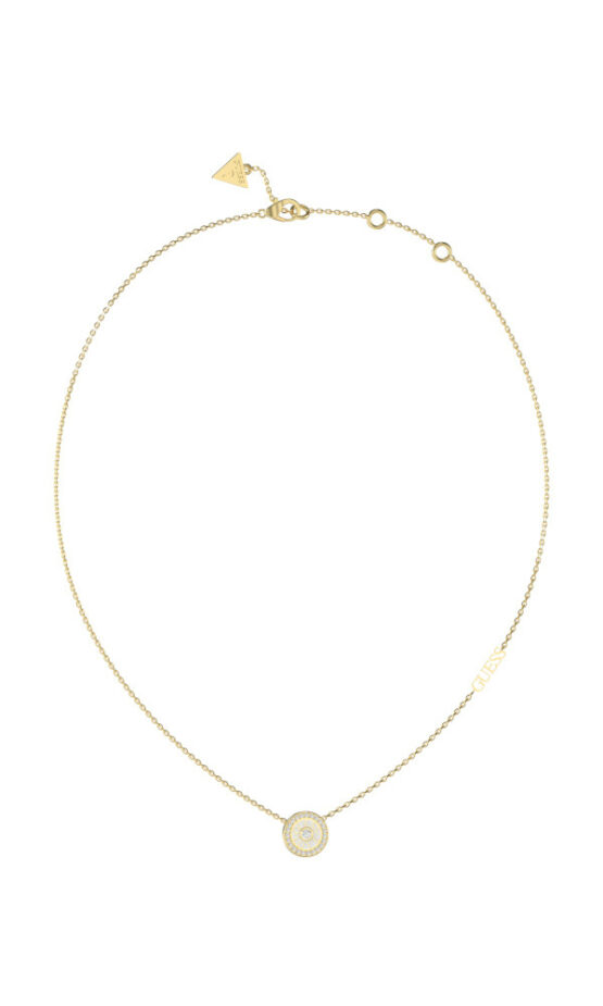 GUESS STEEL LOVE GUESS JUBN04080JWYGWHT/U Χρυσό Κολιέ Με Δίχρωμο Σχέδιο Με Λογότυπο