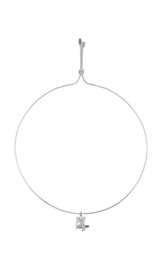 GUESS STEEL CHRYSALIS JUBN04097JWRHT/U Ασημένιο Κολιέ Με Πεταλούδα Με Πέτρα