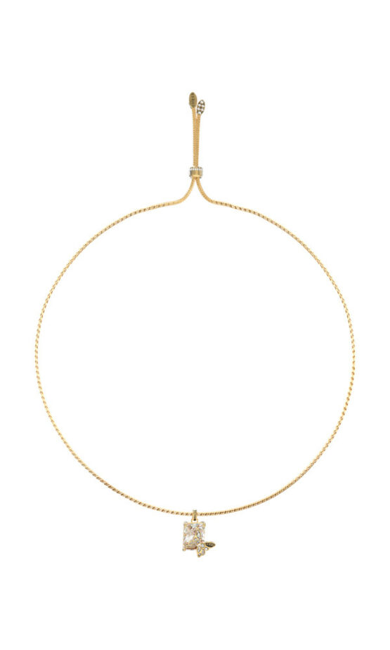 GUESS STEEL CHRYSALIS JUBN04097JWYGT/U Χρυσό Κολιέ Με Πεταλούδα Με Πέτρα