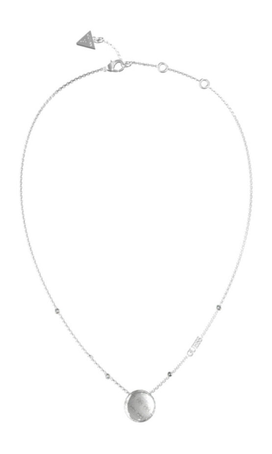 GUESS STEEL 4G RISING JUBN04263JWRHT/U Ασημένιο Κολιέ Με Κρεμαστό Σχέδιο Με Λογότυπα