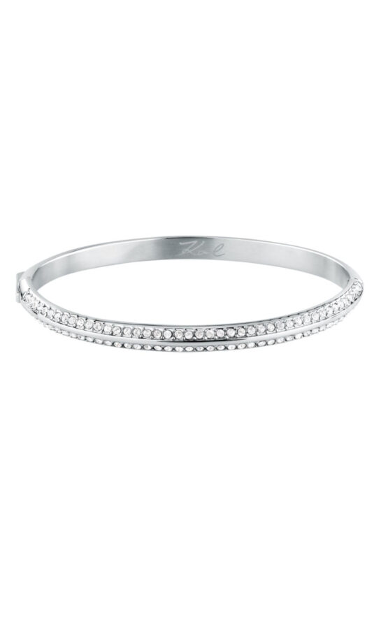 KARL LAGERFELD BOND PAVE KLBJY06 Γυναικείο Βραχιόλι Ασημένιο Με Πέτρες