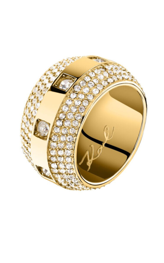KARL LAGERFELD BOND PAVE KLBJY10016 Γυναικείο Δαχτυλίδι Χρυσό Με Πέτρες