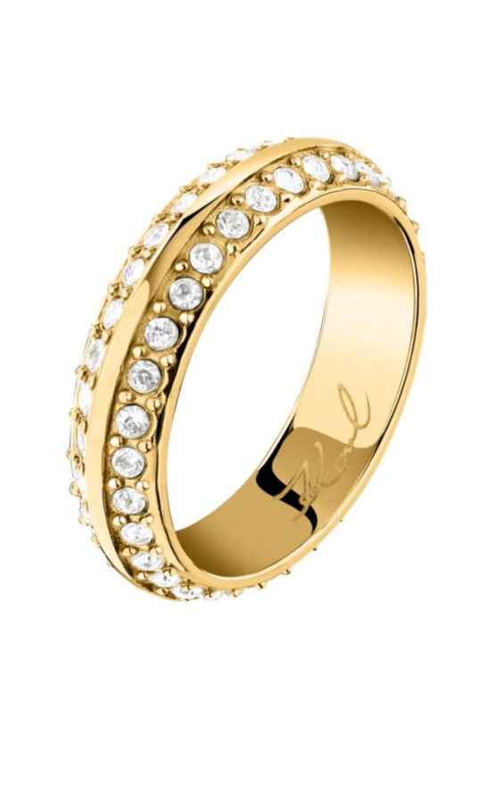 KARL LAGERFELD BOND PAVE KLBJY11018 Γυναικείο Δαχτυλίδι Χρυσό Με Πέτρες