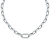 KARL LAGERFELD CHAINS KLARF02 Γυναικείο Κολιέ Ασημένιο Με Σχέδιο Με Πέτρες