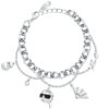KARL LAGERFELD CHARMS KLAYD12 Γυναικείο Βραχιόλι Ασημένιο Με Κρεμαστά Σχέδια