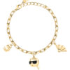 KARL LAGERFELD CHARMS KLAYD13 Γυναικείο Βραχιόλι Χρυσό Με Τρία Κρεμαστά