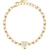KARL LAGERFELD CHARMS KLAYD14 Γυναικείο Βραχιόλι Χρυσό Με Καρδιά Με Πέτρες