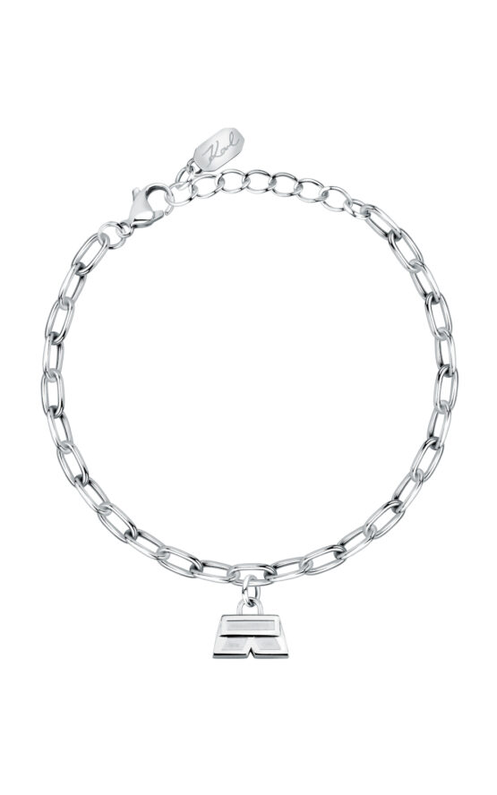 KARL LAGERFELD CHARMS KLAYD17 Γυναικείο Βραχιόλι Ασημένιο Με Κρεμαστό Σχέδιο
