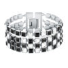 KARL LAGERFELD CRYSTALS KLAYC15 Γυναικείο Βραχιόλι Ασημένιο Με Μαύρες Και Άσπρες Πέτρες