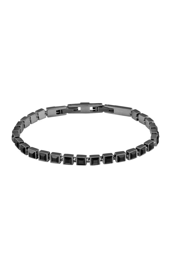 KARL LAGERFELD CRYSTALS KLAYC26 Γυναικείο Βραχιόλι Μαύρο Με Μαύρες Πέτρες