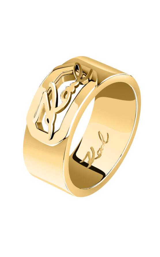 KARL LAGERFELD CRYSTALS KLAYC53016 Γυναικείο Δαχτυλίδι Χρυσό Με Λογότυπο