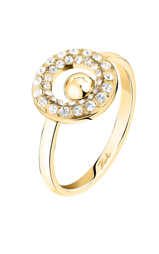 KARL LAGERFELD CRYSTALS KLAYC57014 Γυναικείο Δαχτυλίδι Χρυσό Με Πέτρες