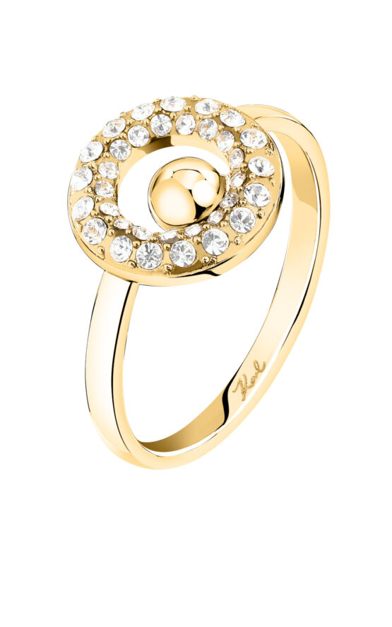 KARL LAGERFELD CRYSTALS KLAYC57018 Γυναικείο Δαχτυλίδι Χρυσό Με Πέτρες