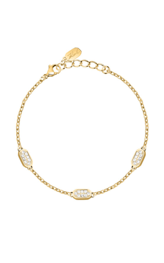 KARL LAGERFELD CRYSTALS KLAYC60 Γυναικείο Βραχιόλι Χρυσό Με Πέτρες