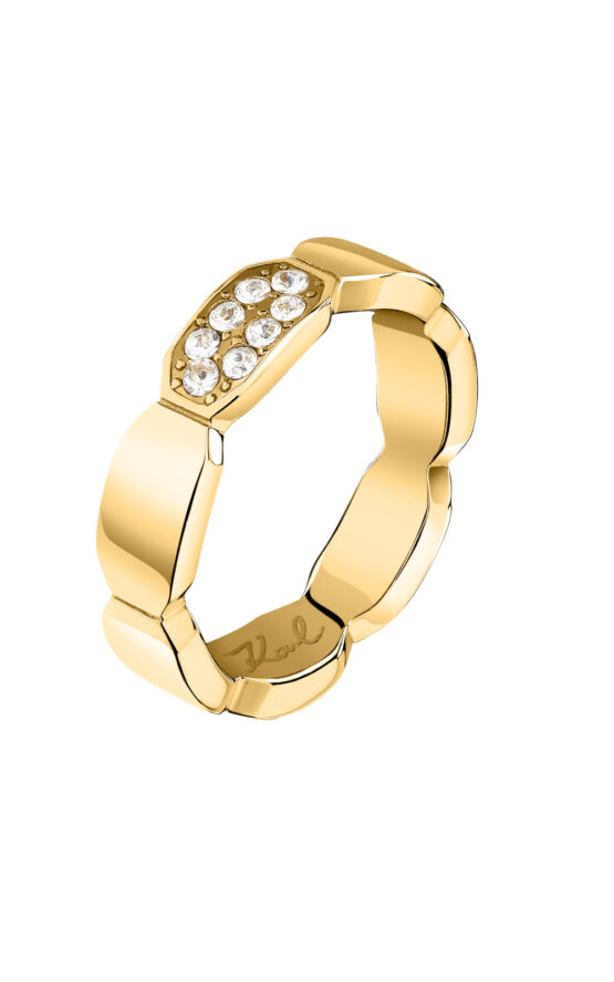 KARL LAGERFELD CRYSTALS KLAYC62018 Γυναικείο Δαχτυλίδι Χρυσό Με Πέτρες