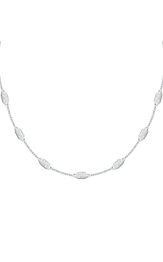 KARL LAGERFELD CRYSTALS KLAYC63 Γυναικείο Κολιέ Ασημένιο Με Πέτρες