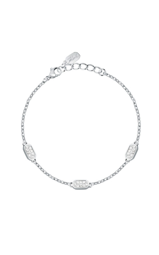 KARL LAGERFELD CRYSTALS KLAYC64 Γυναικείο Βραχιόλι Ασημένιο Με Πέτρες