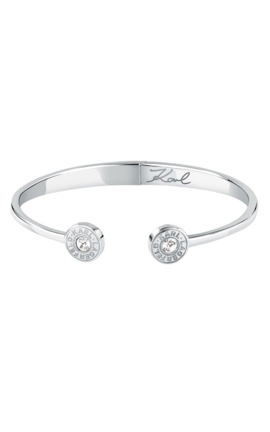 KARL LAGERFELD ILLUME KLBJX09 Γυναικείο Βραχιόλι Ασημένιο Με Πέτρες Και Λογότυπα