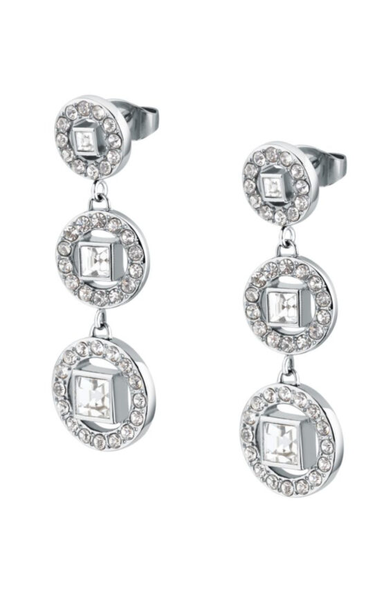 KARL LAGERFELD ILLUME KLBJX15 Γυναικεία Σκουλαρίκια Ασημένια Με Πέτρες