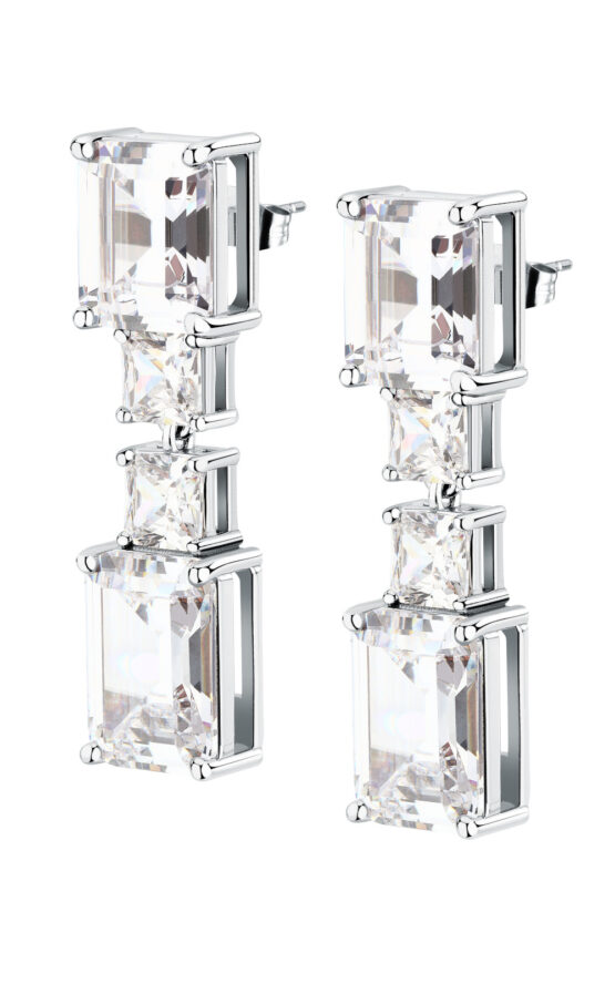 KARL LAGERFELD LIGHT KLBKE02 Γυναικεία Σκουλαρίκια Ασημένια Με Πέτρες